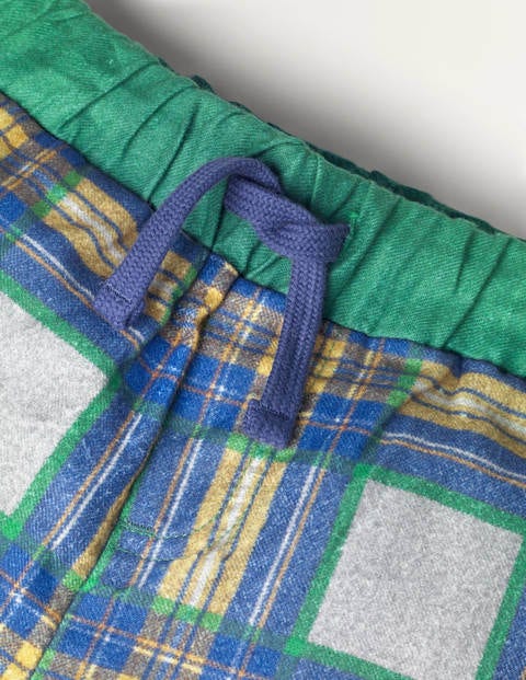 Gebürsteter Raglan-Pyjama - Grau Meliert/Griechisches Blau Gebürsteter Raglan-Pyjama - Grau Meliert/Griechisches Blau