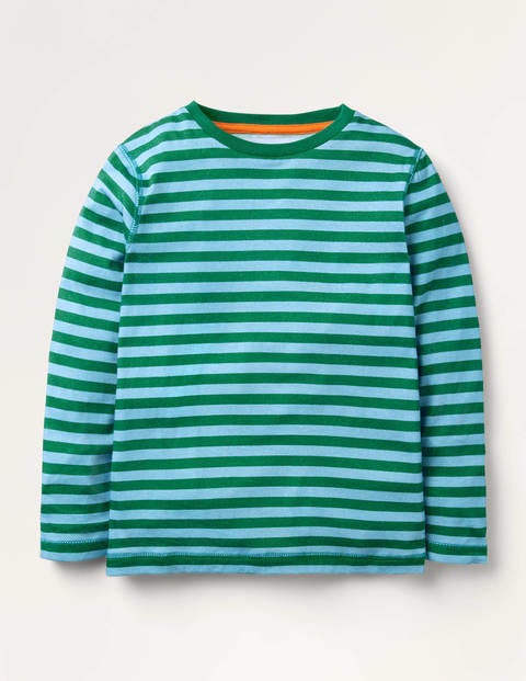Supersoft Long-sleeved T-shirt - Frosted Blue/Forest Green Supersoft Long-sleeved T-shirt - Frosted Blue/Forest Green