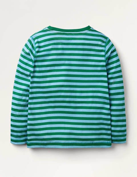 Supersoft Long-sleeved T-shirt - Frosted Blue/Forest Green Supersoft Long-sleeved T-shirt - Frosted Blue/Forest Green