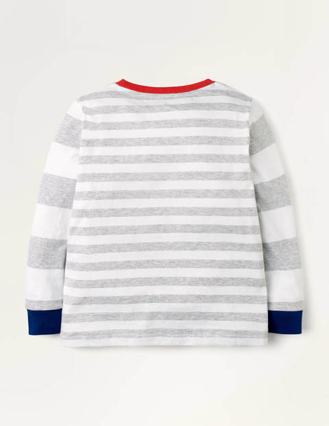 Fun Stripe T-shirt - Grey Marl/White Rockets Fun Stripe T-shirt - Grey Marl/White Rockets