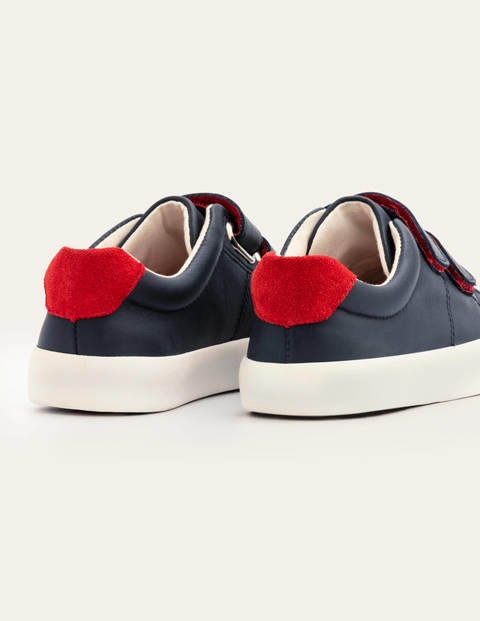Leather Low Tops - College Navy Leather Low Tops - College Navy