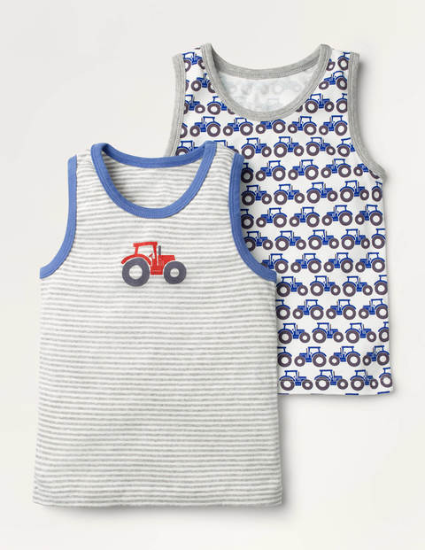Vests 2 Pack - Elizabethan Blue Tractor Vests 2 Pack - Elizabethan Blue Tractor