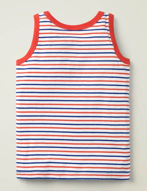 Stripy Tank - Mallow Red/Bright Blue Stripy Tank - Mallow Red/Bright Blue