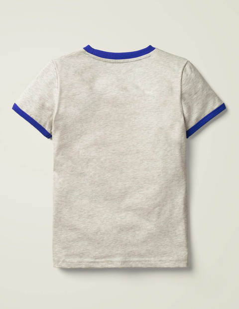 T-Shirt Mit Meerestiermotiv - Silber Meliert, Regenbogenhai T-Shirt Mit Meerestiermotiv - Silber Meliert, Regenbogenhai