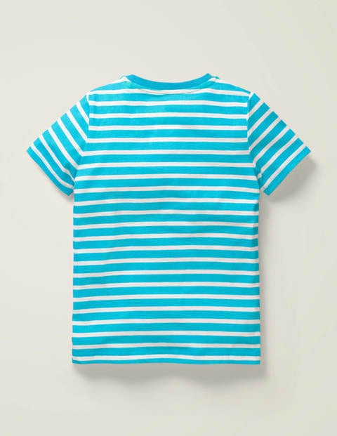 Novelty Appliqué T-Shirt - White/Corsica Blue Crab Novelty Appliqué T-Shirt - White/Corsica Blue Crab