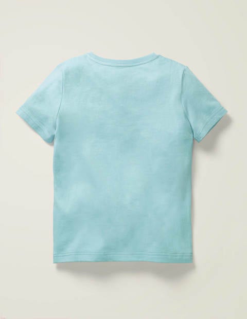 Sequin Sea Creatures T-shirt - Light Celeste Blue Manta Ray Sequin Sea Creatures T-shirt - Light Celeste Blue Manta Ray