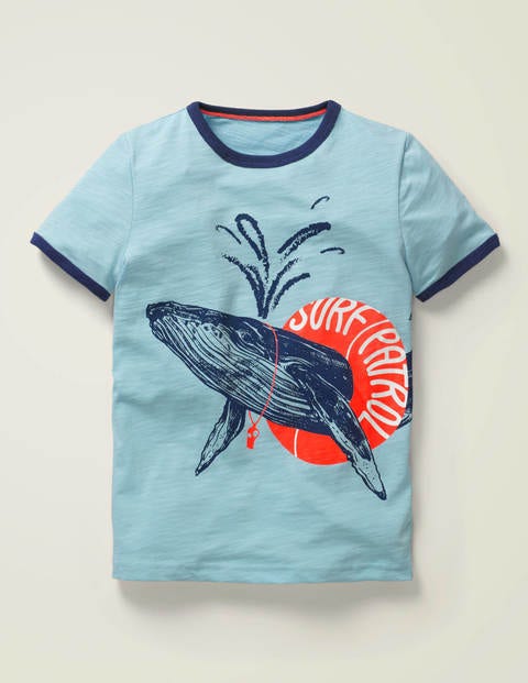 Graphic Sea Creature T-shirt - Light Celeste Blue Surf Patrol Graphic Sea Creature T-shirt - Light Celeste Blue Surf Patrol