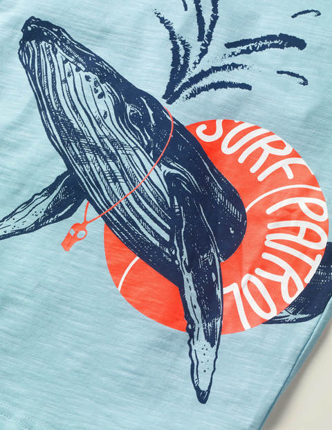 Graphic Sea Creature T-shirt - Light Celeste Blue Surf Patrol Graphic Sea Creature T-shirt - Light Celeste Blue Surf Patrol