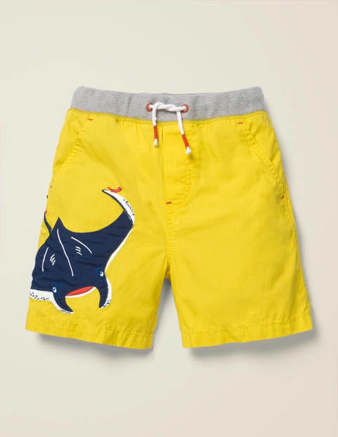 Short de vacances fun - Raie manta jaune zeste de citron Short de vacances fun - Raie manta jaune zeste de citron