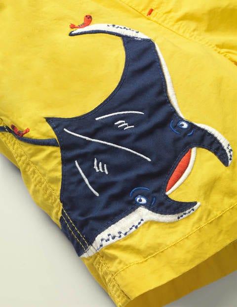 Short de vacances fun - Raie manta jaune zeste de citron Short de vacances fun - Raie manta jaune zeste de citron