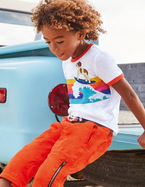 Zip-Off Techno Pants - Orange Sunset Zip-Off Techno Pants - Orange Sunset