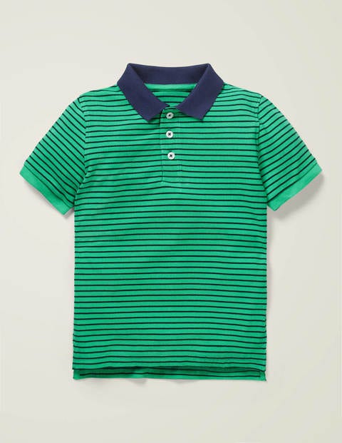 Piqué Polo Shirt - Pea Green/College Navy Piqué Polo Shirt - Pea Green/College Navy