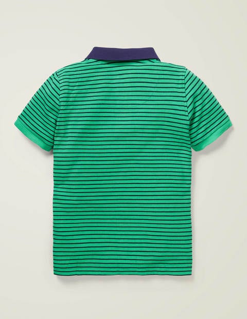 Piqué Polo Shirt - Pea Green/College Navy Piqué Polo Shirt - Pea Green/College Navy