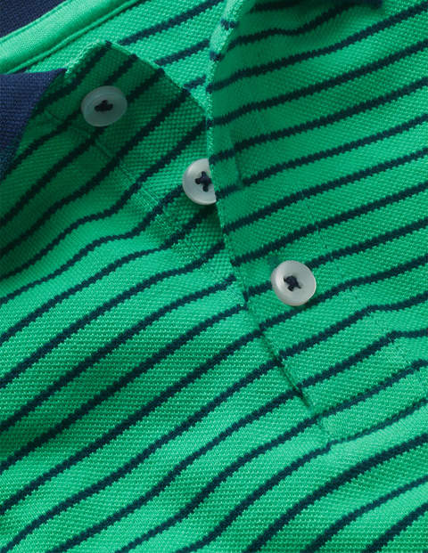 Piqué Polo Shirt - Pea Green/College Navy Piqué Polo Shirt - Pea Green/College Navy