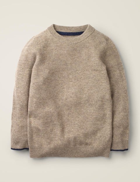 Cashmere Crew Jumper - Oatmeal Marl Cashmere Crew Jumper - Oatmeal Marl