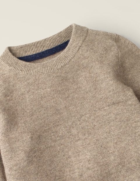 Cashmere Crew Jumper - Oatmeal Marl Cashmere Crew Jumper - Oatmeal Marl