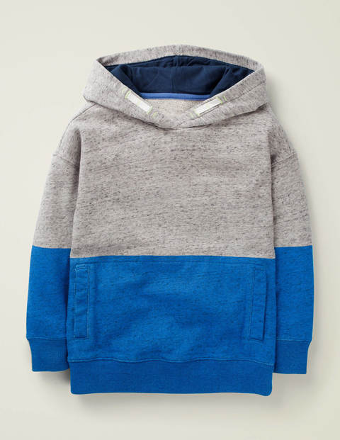 Bequemer Hoodie mit überschnittener Schulter - Kräftiges Blau Bequemer Hoodie mit überschnittener Schulter - Kräftiges Blau