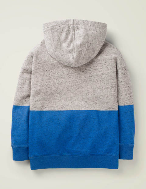 Bequemer Hoodie mit überschnittener Schulter - Kräftiges Blau Bequemer Hoodie mit überschnittener Schulter - Kräftiges Blau