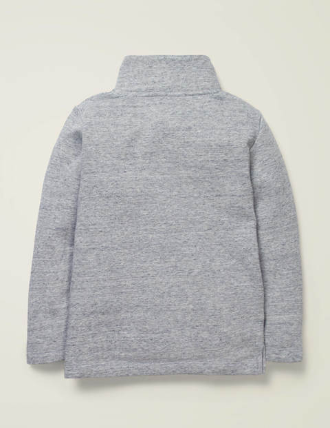 Half-Zip Appliqué Sweatshirt - Grey Marl Crab Half-Zip Appliqué Sweatshirt - Grey Marl Crab