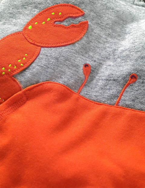 Half-Zip Appliqué Sweatshirt - Grey Marl Crab Half-Zip Appliqué Sweatshirt - Grey Marl Crab
