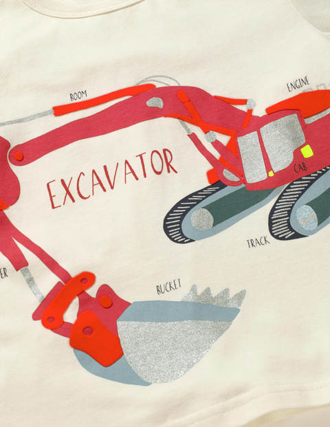 Flock Vehicle T-Shirt - Ivory Excavator Flock Vehicle T-Shirt - Ivory Excavator