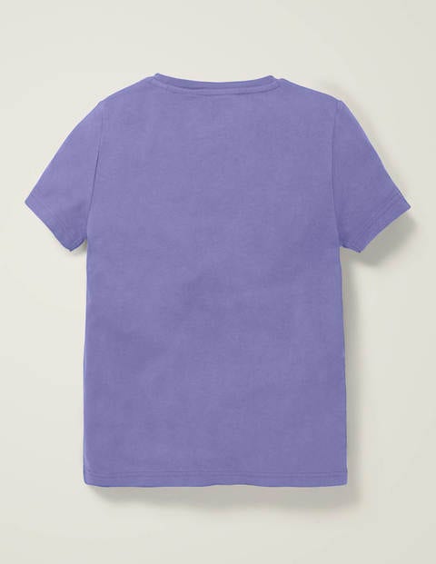 Animal Fact Appliqué T-shirt - Wisteria Blue Penguins Animal Fact Appliqué T-shirt - Wisteria Blue Penguins