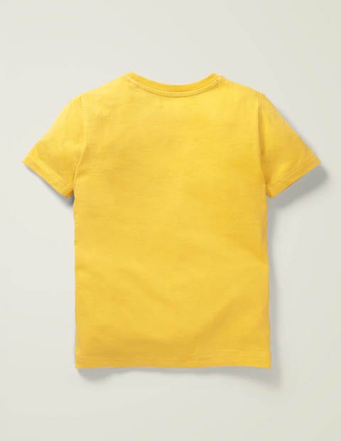 T-Shirt Mit Tierfaktenapplikation - Narzissengelb, Walross T-Shirt Mit Tierfaktenapplikation - Narzissengelb, Walross