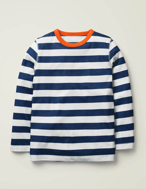 Supersoft Long Sleeved T-Shirt - Ivory/College Navy Supersoft Long Sleeved T-Shirt - Ivory/College Navy