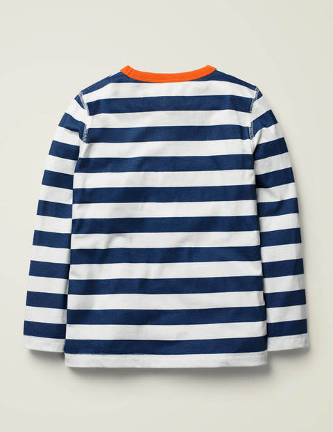 Supersoft Long Sleeved T-Shirt - Ivory/College Navy Supersoft Long Sleeved T-Shirt - Ivory/College Navy