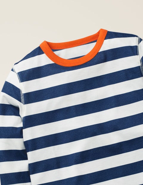 Supersoft Long Sleeved T-Shirt - Ivory/College Navy Supersoft Long Sleeved T-Shirt - Ivory/College Navy