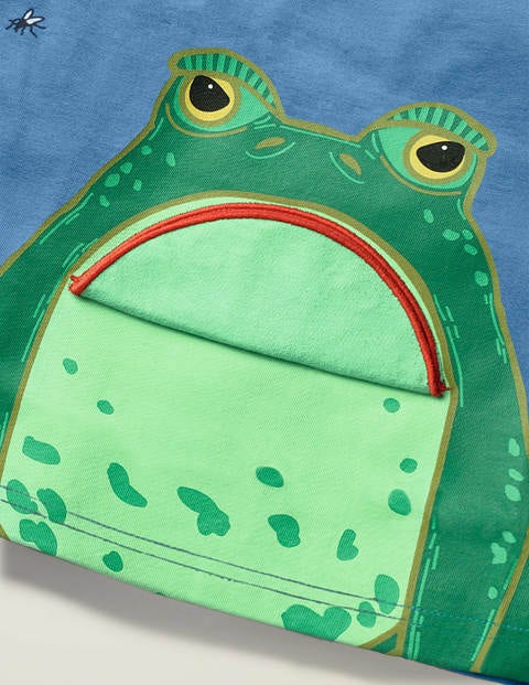 Novelty Long Sleeve T-Shirt - Sea Mist Blue Frog Novelty Long Sleeve T-Shirt - Sea Mist Blue Frog