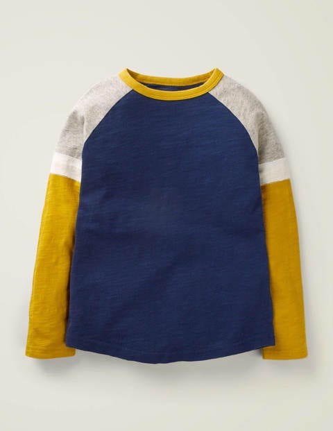 Sporty Raglan T-Shirt - College Navy/Tuscan Sun Yellow Sporty Raglan T-Shirt - College Navy/Tuscan Sun Yellow