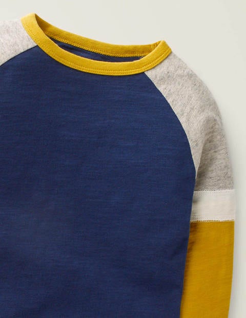 Sporty Raglan T-Shirt - College Navy/Tuscan Sun Yellow Sporty Raglan T-Shirt - College Navy/Tuscan Sun Yellow