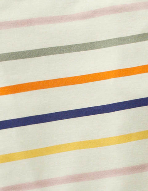 Cosy Long John Pajamas - Oatmeal Marl/Rainbow Cosy Long John Pajamas - Oatmeal Marl/Rainbow