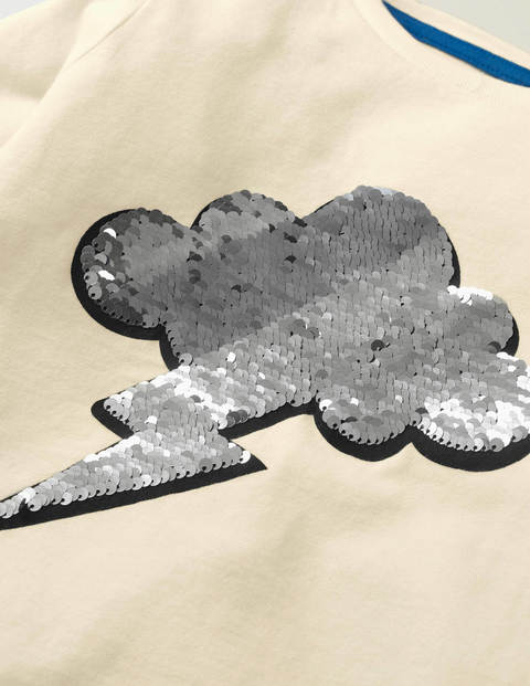 Sequin T-shirt - Ivory Cloud Sequin T-shirt - Ivory Cloud