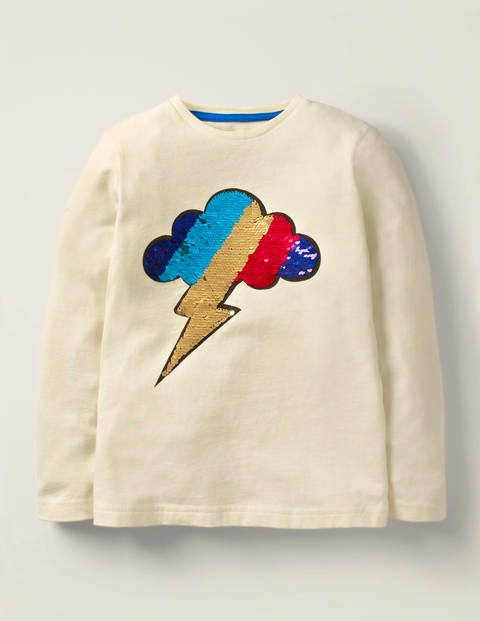 Sequin T-shirt - Ivory Cloud Sequin T-shirt - Ivory Cloud