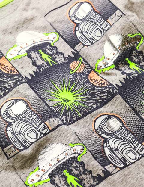 Graphic T-Shirt - Mid Grey Jaspé Space Graphic T-Shirt - Mid Grey Jaspé Space
