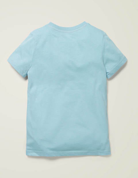 Printed Sea Creature T-Shirt - Light Celeste Blue Printed Sea Creature T-Shirt - Light Celeste Blue