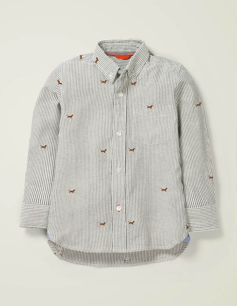 Oxford Shirt - London Grey/Ecru Sausage Dogs Oxford Shirt - London Grey/Ecru Sausage Dogs