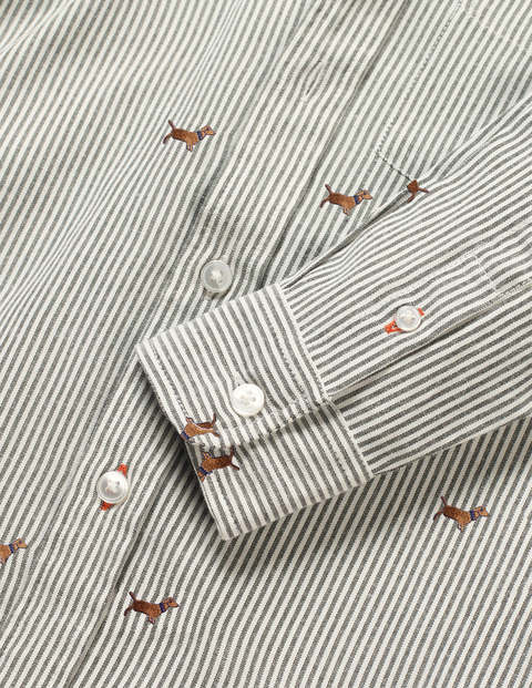Oxford Shirt - London Grey/Ecru Sausage Dogs Oxford Shirt - London Grey/Ecru Sausage Dogs