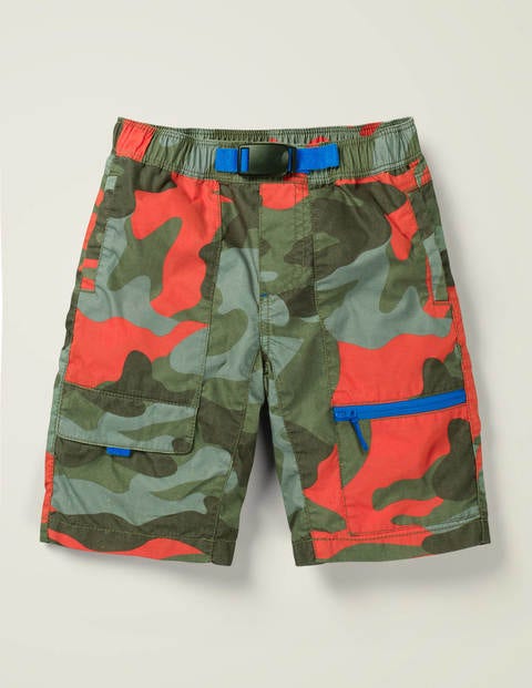Techno-Shorts Zum Hineinschlüpfen - Oranger Sonnenuntergang/Grün, Camouflage Techno-Shorts Zum Hineinschlüpfen - Oranger Sonnenuntergang/Grün, Camouflage