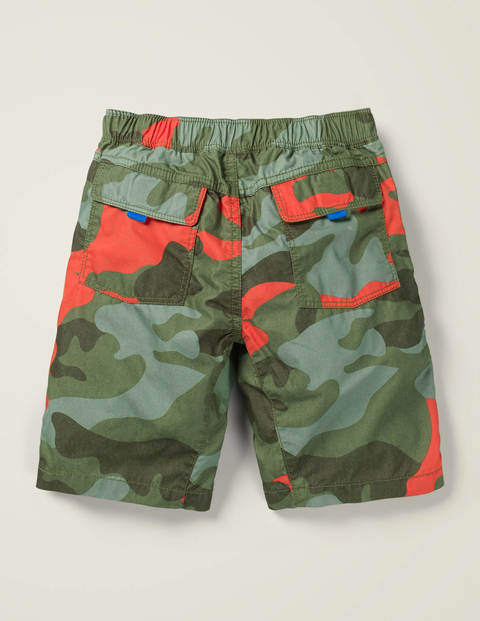 Techno-Shorts Zum Hineinschlüpfen - Oranger Sonnenuntergang/Grün, Camouflage Techno-Shorts Zum Hineinschlüpfen - Oranger Sonnenuntergang/Grün, Camouflage