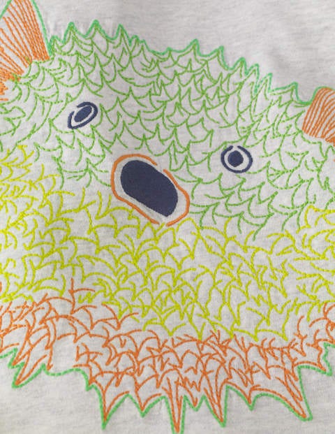 Superstitch Sealife T-Shirt - Grey Marl Puffer Fish Superstitch Sealife T-Shirt - Grey Marl Puffer Fish
