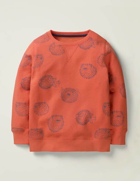 Under-The-Sea Sweatshirt - Fizzy Apricot Puffer Fish Under-The-Sea Sweatshirt - Fizzy Apricot Puffer Fish