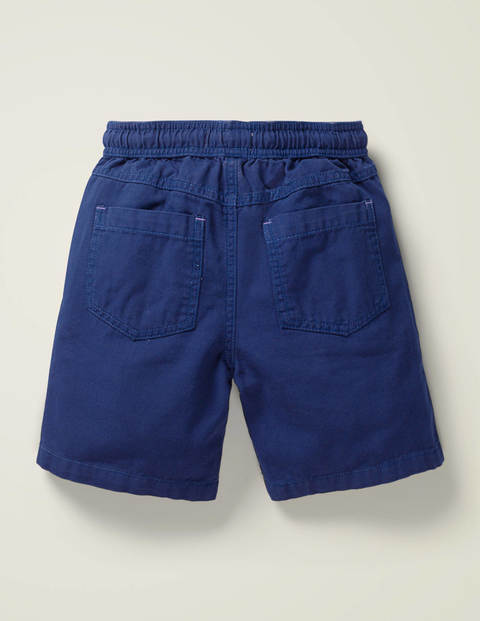 Washed Canvas Pull-On Shorts - College Navy Washed Canvas Pull-On Shorts - College Navy