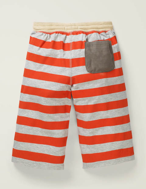 Jersey-Baggyhose - Hellbeige Meliert/Mandarinenorange Jersey-Baggyhose - Hellbeige Meliert/Mandarinenorange