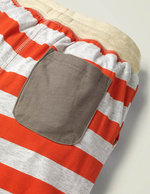 Jersey-Baggyhose - Hellbeige Meliert/Mandarinenorange Jersey-Baggyhose - Hellbeige Meliert/Mandarinenorange