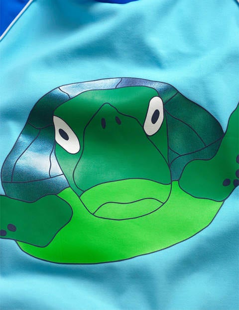 Printed Rash Vest - Light Blue/Bold Blue Turtle Printed Rash Vest - Light Blue/Bold Blue Turtle