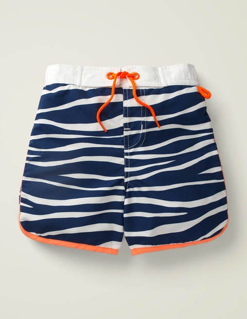 Surfshorts - Schuluniform-Navy/Naturweiß, Zebramuster Surfshorts - Schuluniform-Navy/Naturweiß, Zebramuster