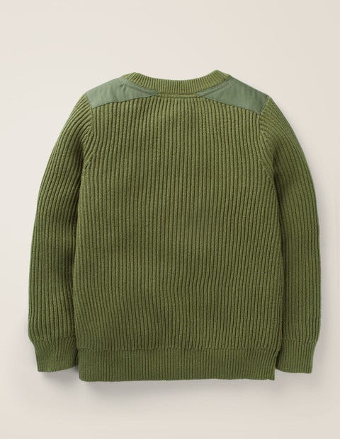 Utility Pocket Crew Sweater - Herb Green Utility Pocket Crew Sweater - Herb Green